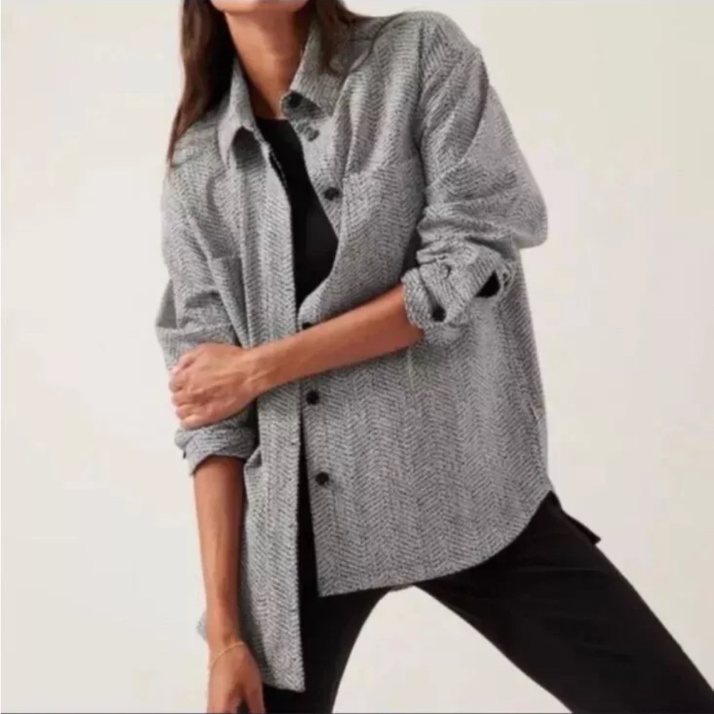 Athleta | Braiden Textured Shirt Jacket Size